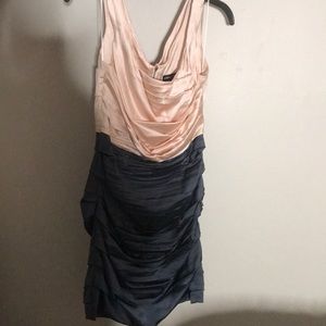 Express pink and grey body con dress